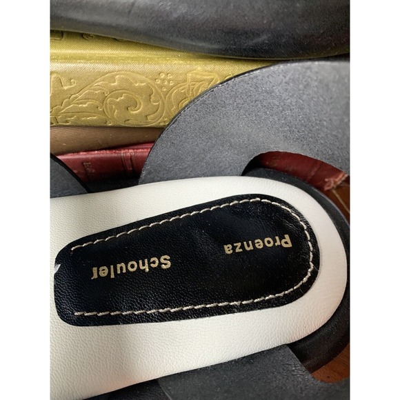 Proenza Schouler Sandals Black Leather Pipe Size 36 Chunky Flat Buckle 695 MSRP - Picture 3 of 14